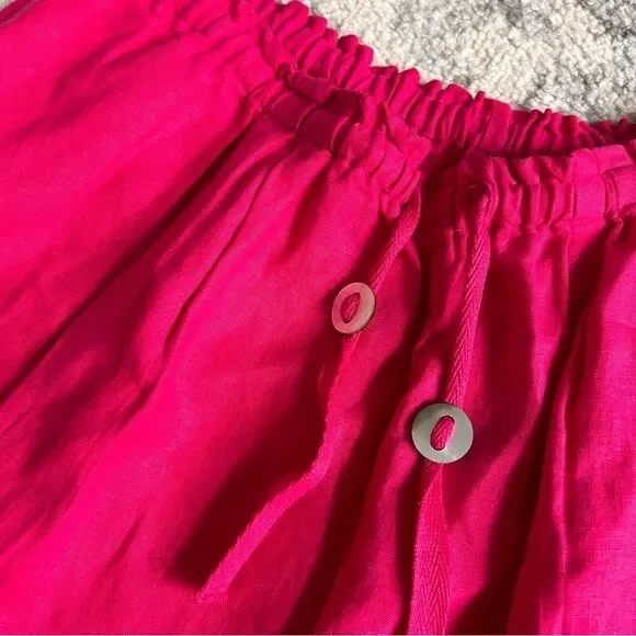 Lord and Taylor 100% Linen Hot Pink Fuchsia Pants - Picture 2 of 5